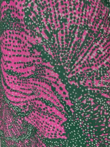 VTG 60S 70S PINK GREEN SILVER PSYCHDELIC DOTTY LONG SLEEVE PARTY MAXI DRESS 4
