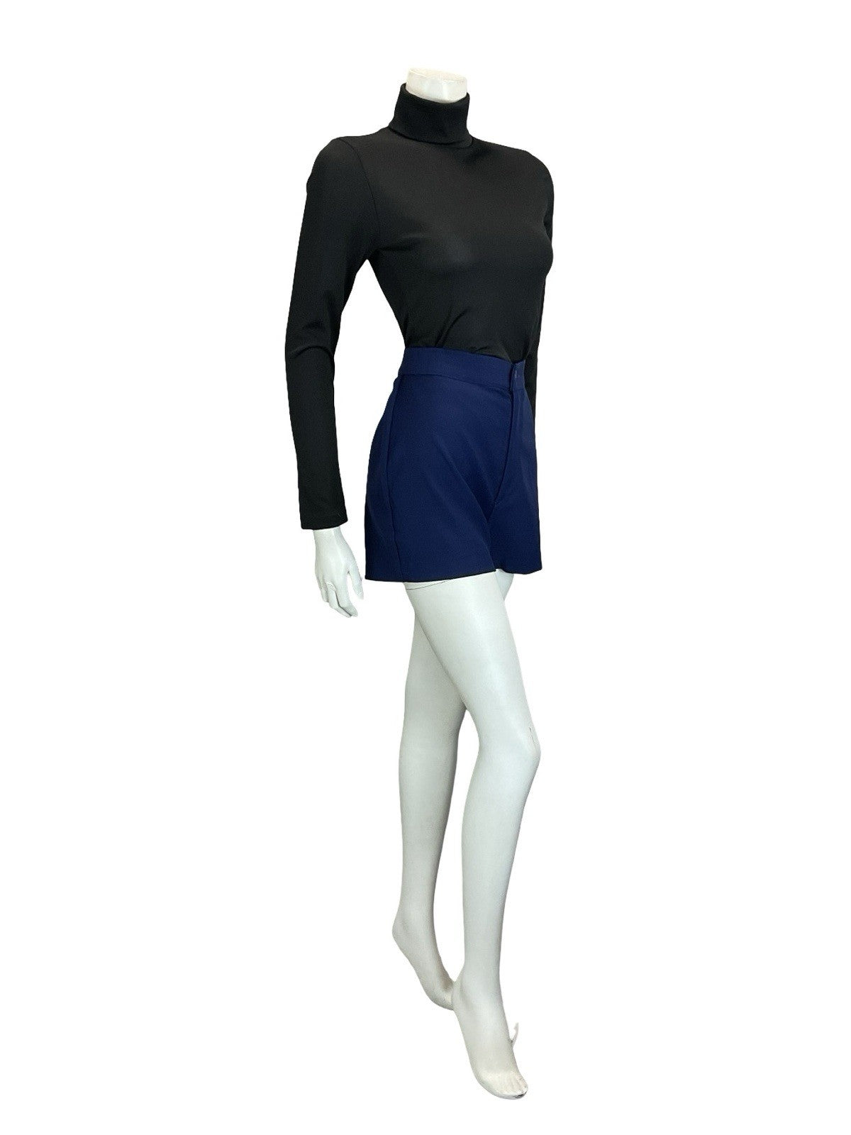 VTG LATE 60S EARLY 70S LEVI'S FOR GALS NAVY BLUE HOT PANTS SHORTS XS 6 8