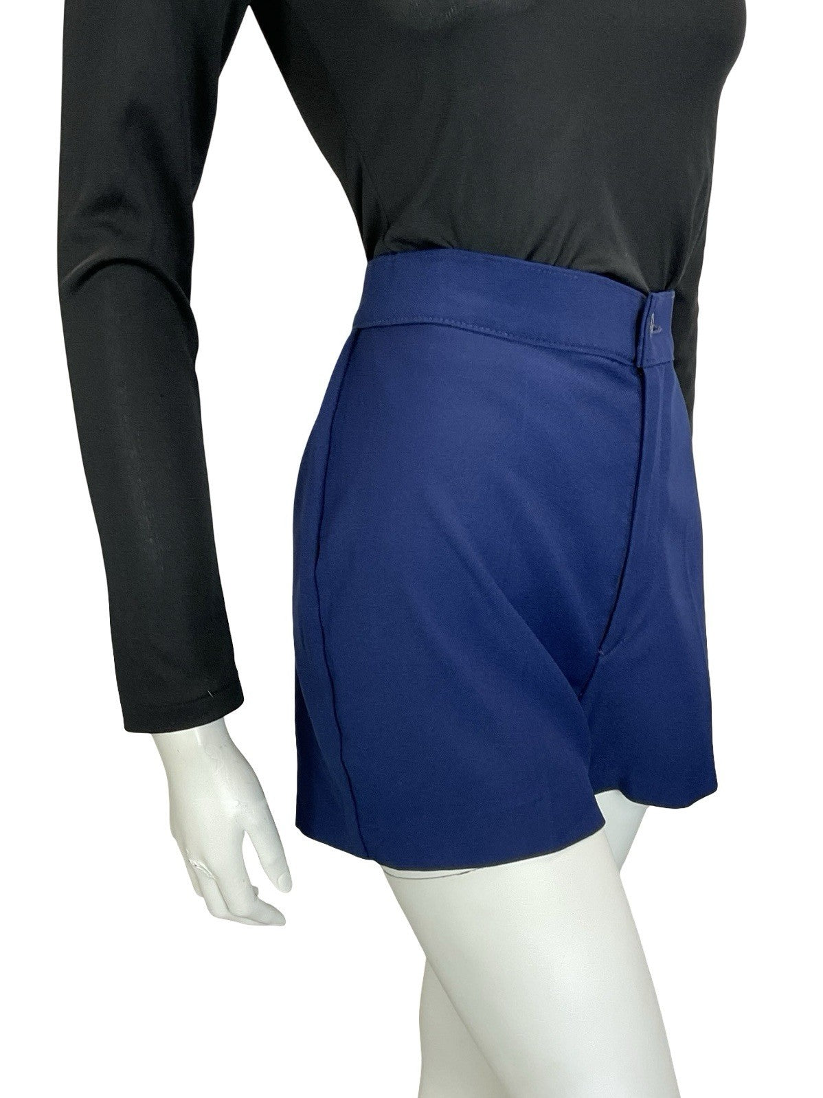 VTG LATE 60S EARLY 70S LEVI'S FOR GALS NAVY BLUE HOT PANTS SHORTS XS 6 8