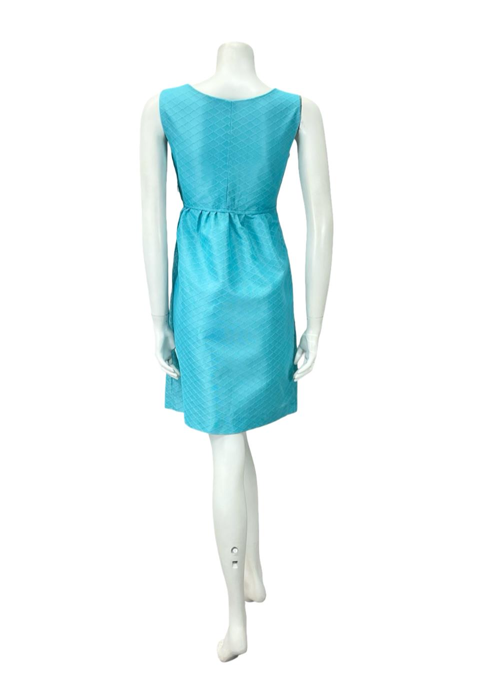 VTG 60S MOD GOGO BLUE DAISY TULIP COCKTAIL PARTY MINI DRESS 10