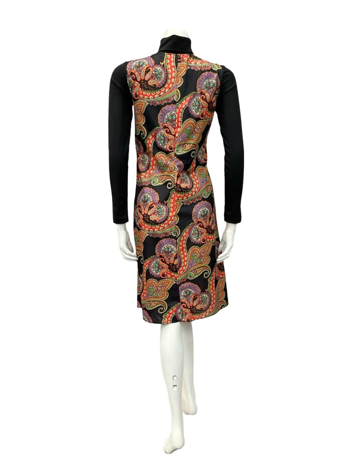 VTG 60S 70S BLACK RED PURPLE GREEN PSYCHEDELIC MANDALA LACE UP SMOCK PINAFORE 10