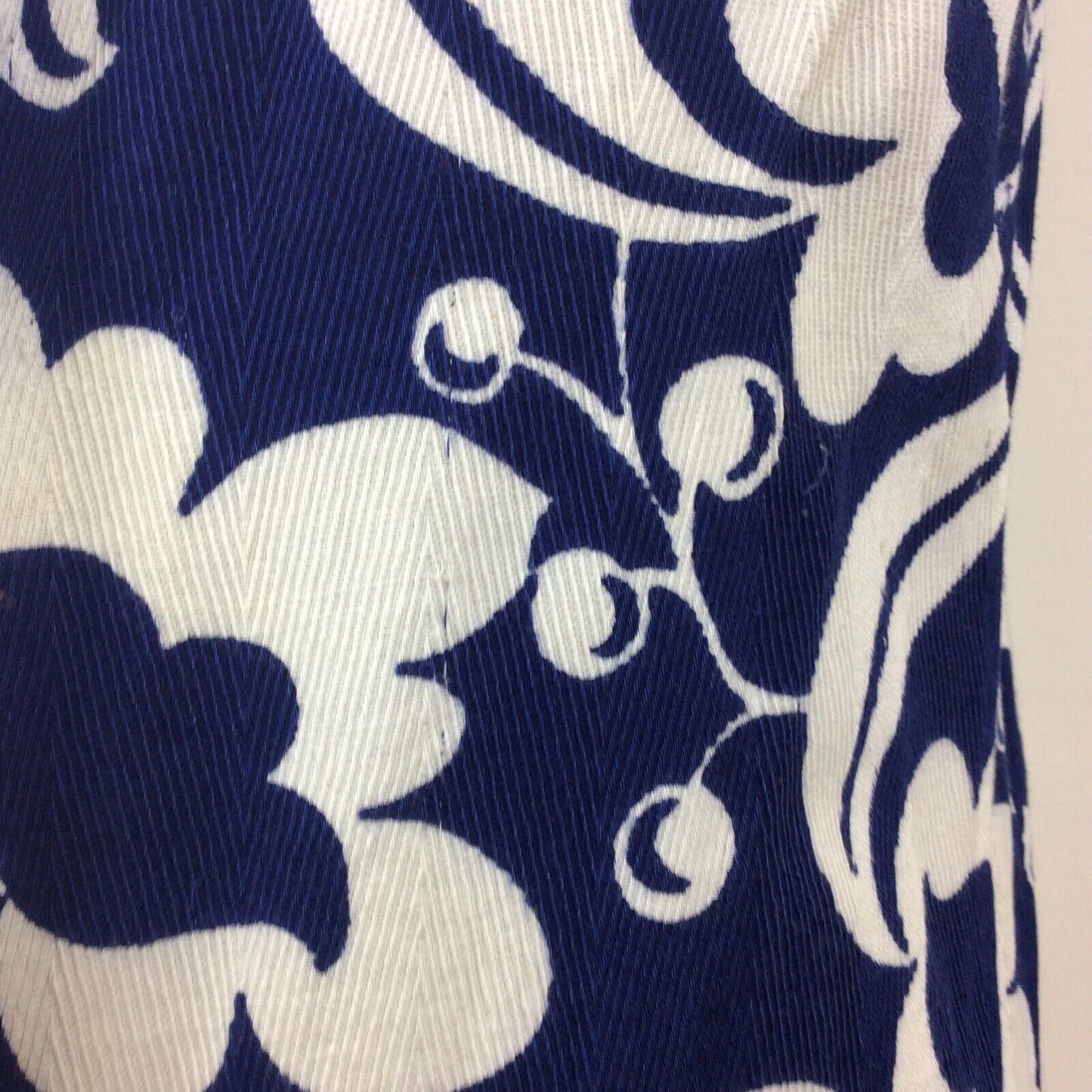 60S VINTAGE BLUE TURQUOISE WHITE PAISLEY PATTERN DRESS 12