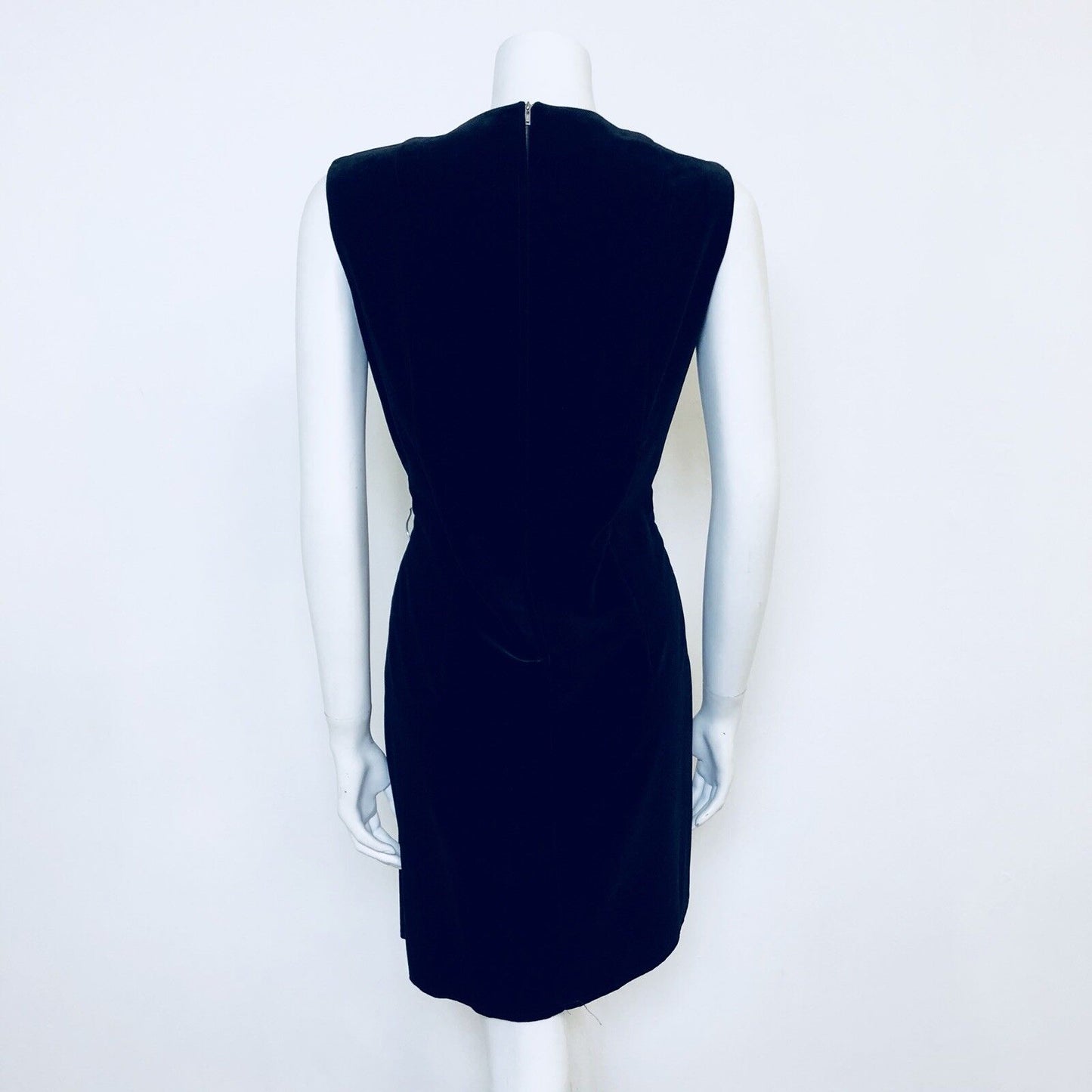 VINTAGE 1960S WHITE GOLD MOD MINI SHIFT DRESS 8 10