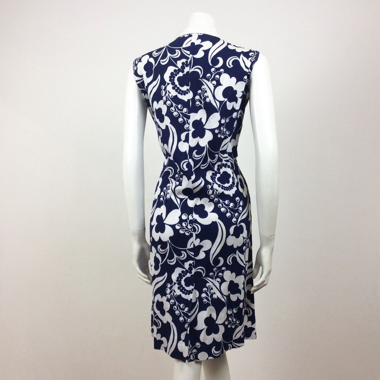 VINTAGE 60s PSYCHEDELIC GREEN YELLOW WHITE FLORAL PAISLEY MINI DRESS 16