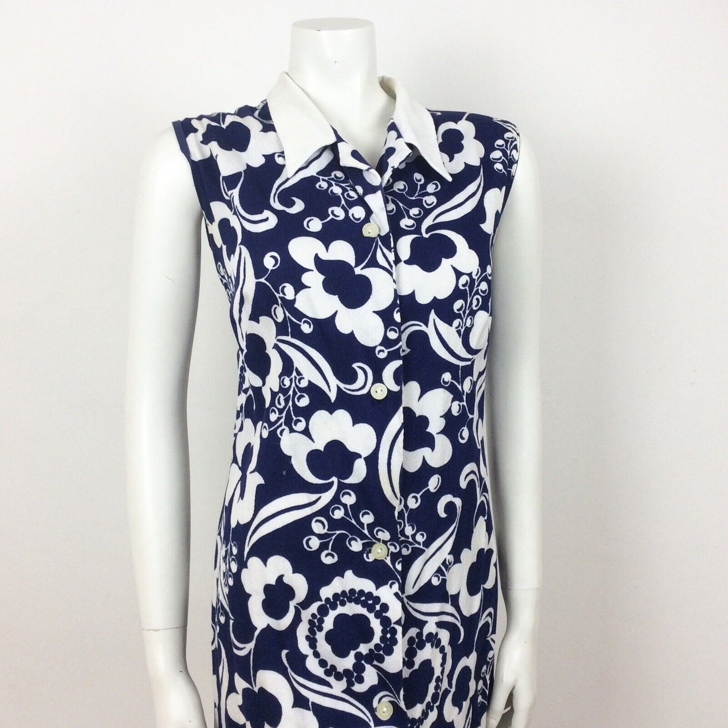 VINTAGE 60s PSYCHEDELIC GREEN YELLOW WHITE FLORAL PAISLEY MINI DRESS 16