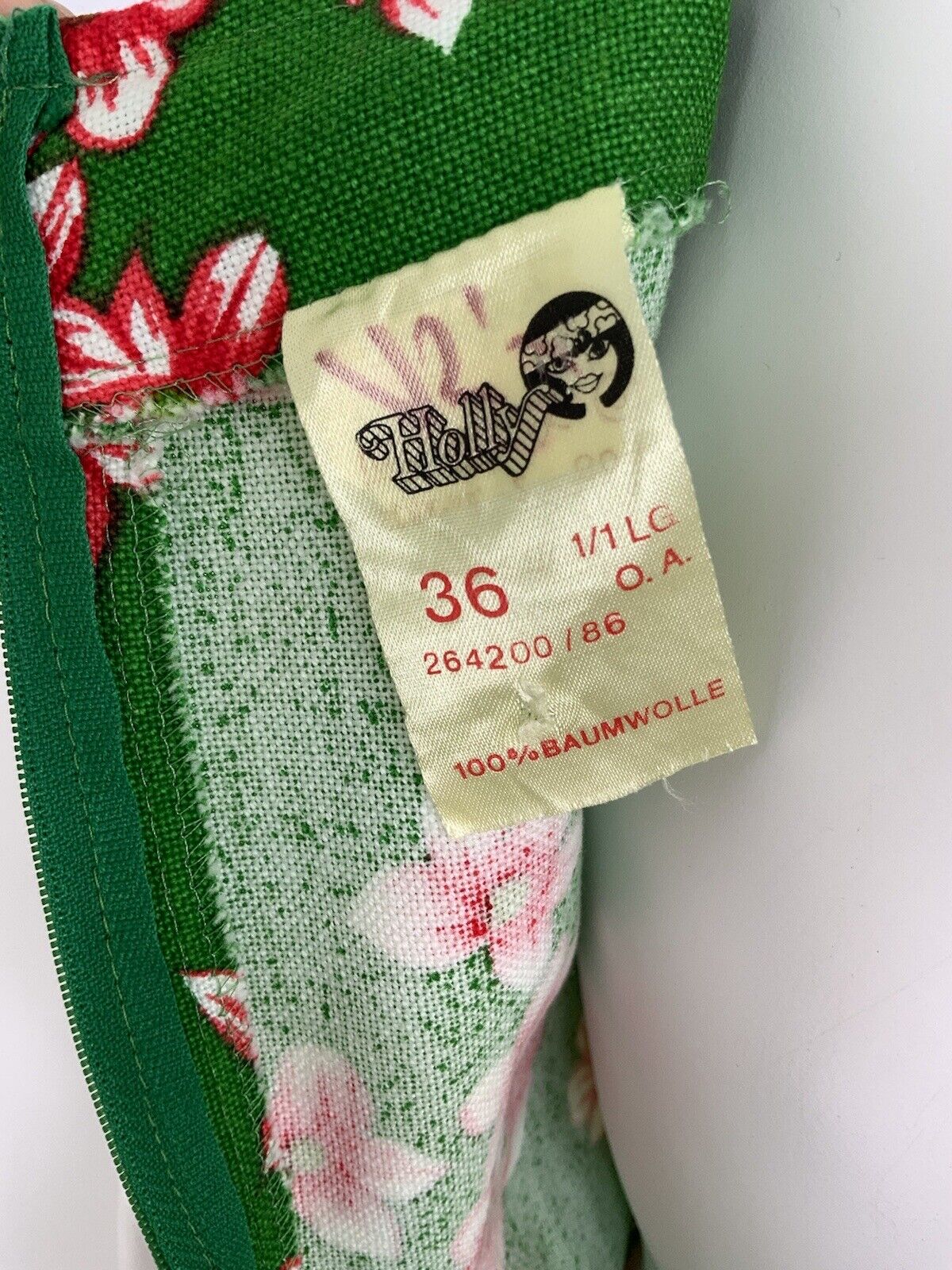 VINTAGE 60s 70s GREEN PURPLE RED HAWAIIAN FLORAL COTTON SUMMER DRESS 4 6