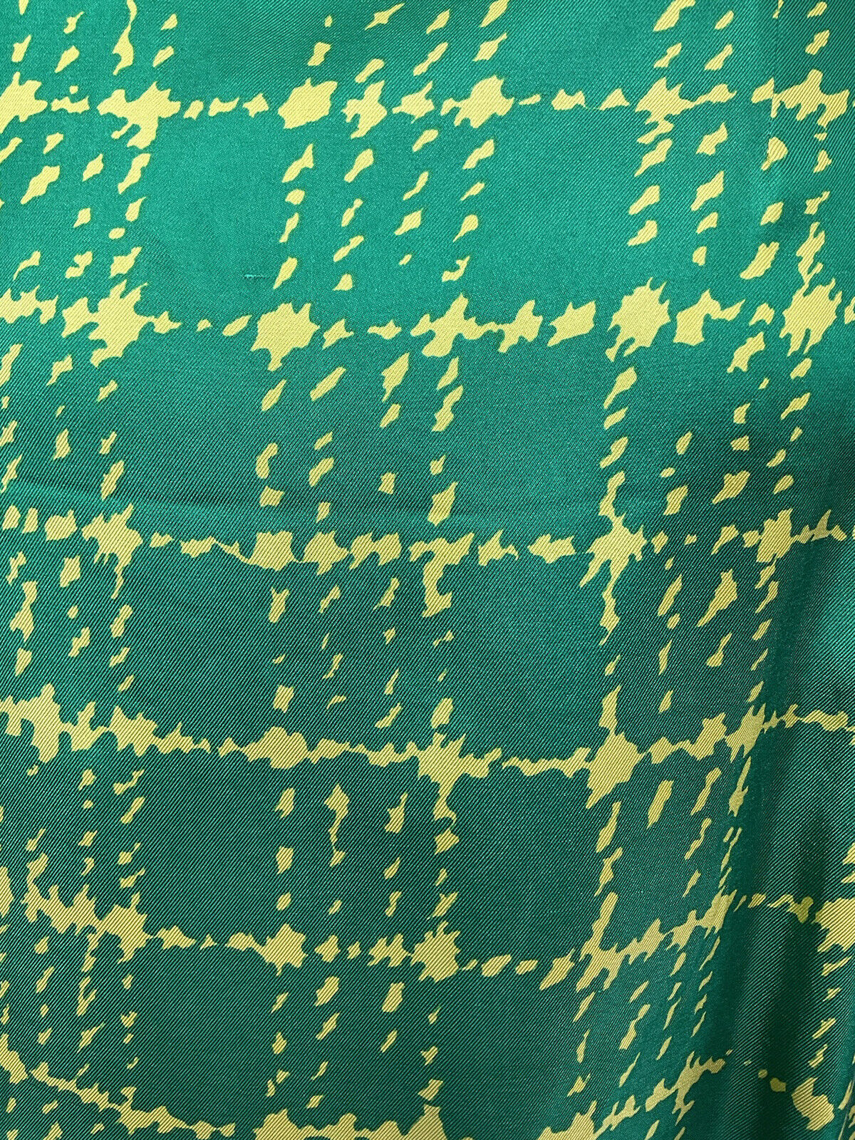 VINTAGE 60s 70s GREEN YELLOW CHECKED MOD DAGGER COLLAR SHIRT DRESS 12 14