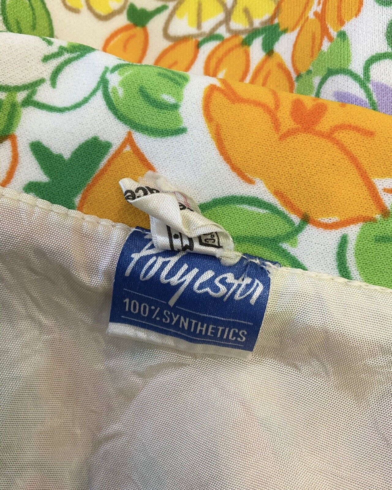 VINTAGE 60s 70s WHITE YELLOW ORANGE FLORAL SLEEVELESS DAGGER SHIRT DRESS 16 18