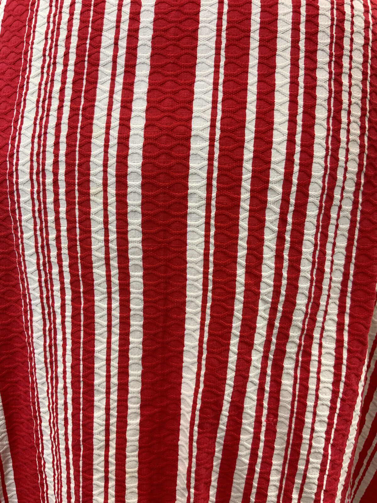 VINTAGE 60s 70s RED WHITE CANDY STRIPED SWEETHEART SLEEVELESS MOD SUN DRESS 8 10