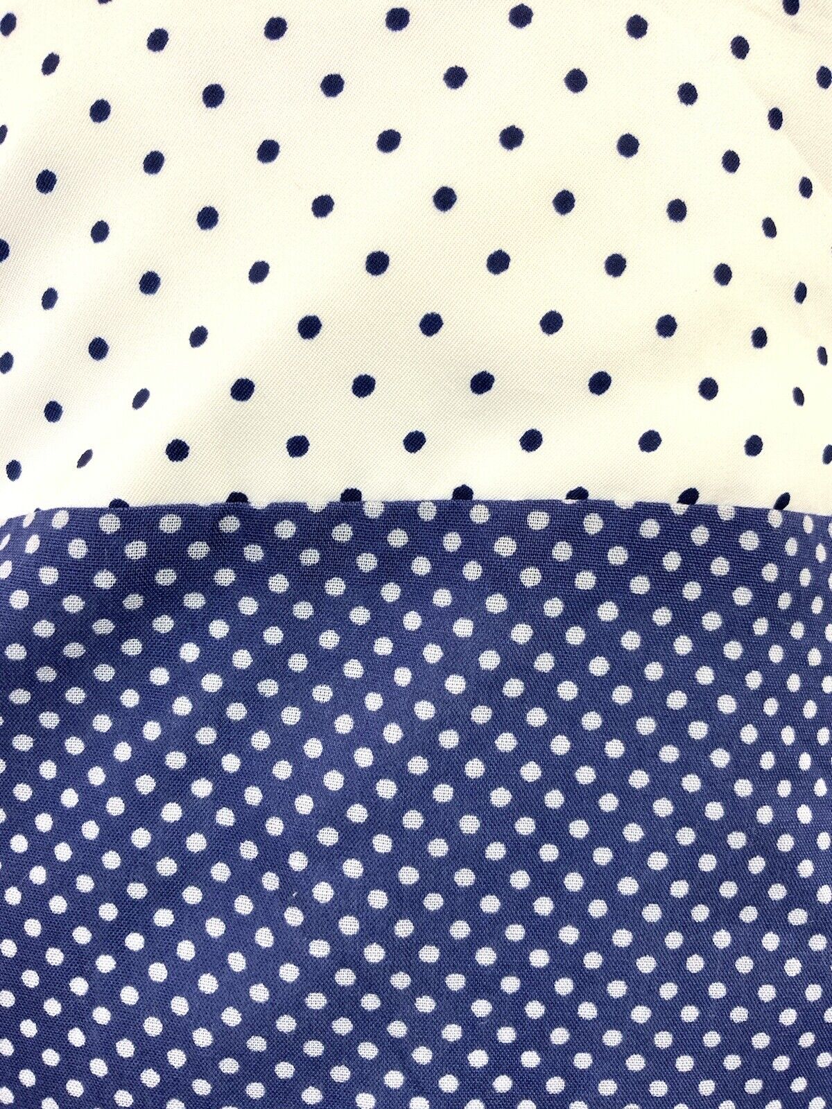VINTAGE 60s 70s BLUE WHITE POLKA-DOT MOD HALTER RUFFLED MAXI DRESS 8