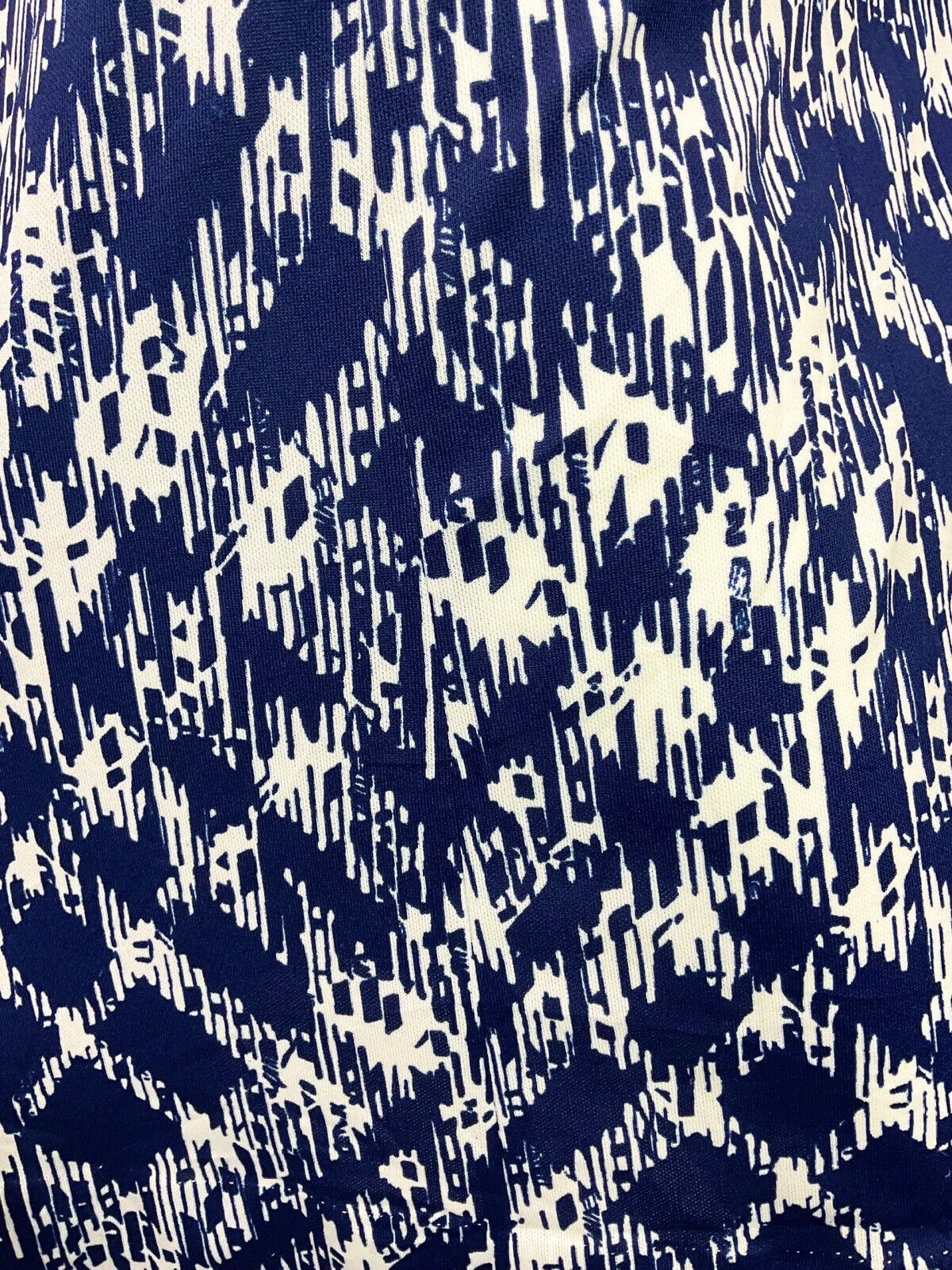 VINTAGE 60s 70s NAVY BLUE WHITE PSYCHEDELIC CHECKED PLAID DAGGER SHIRT DRESS 12