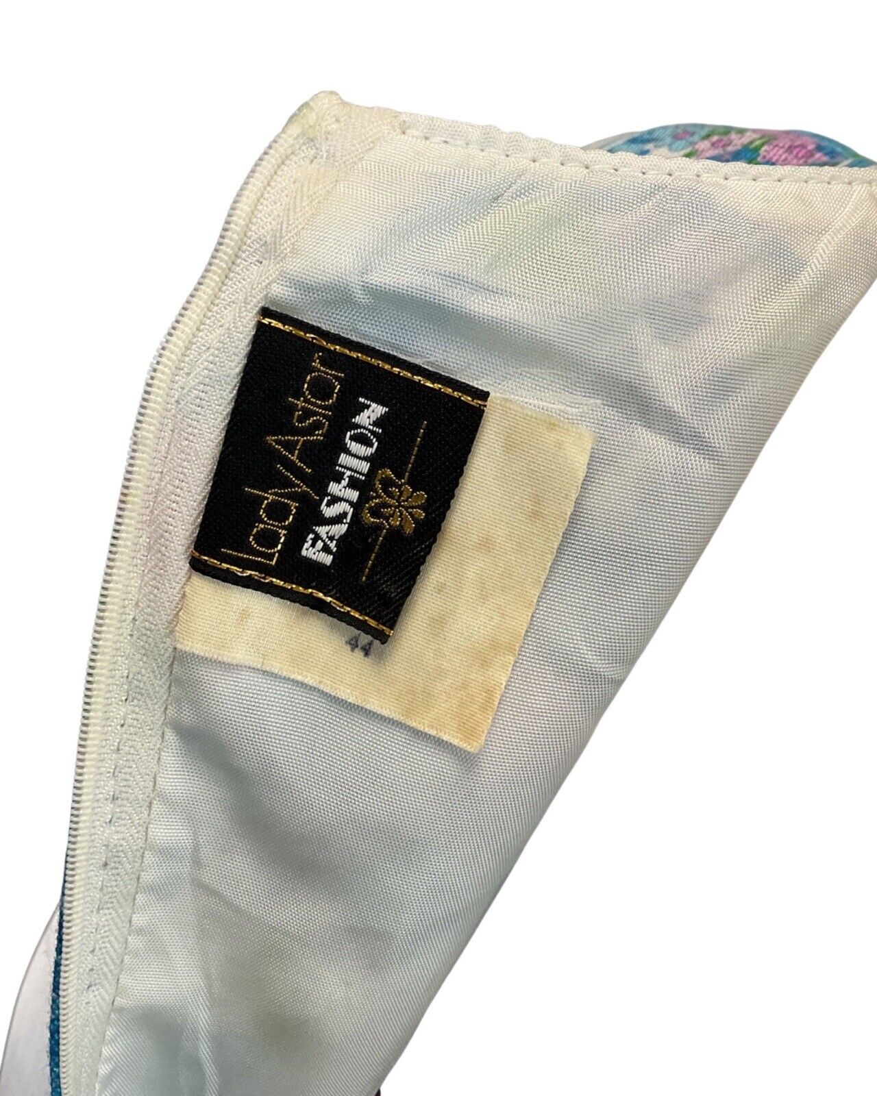 VINTAGE 60s 70s BLUE PINK WHITE FLORAL BOTANICAL SLEEVELESS SUMMER DRESS 14