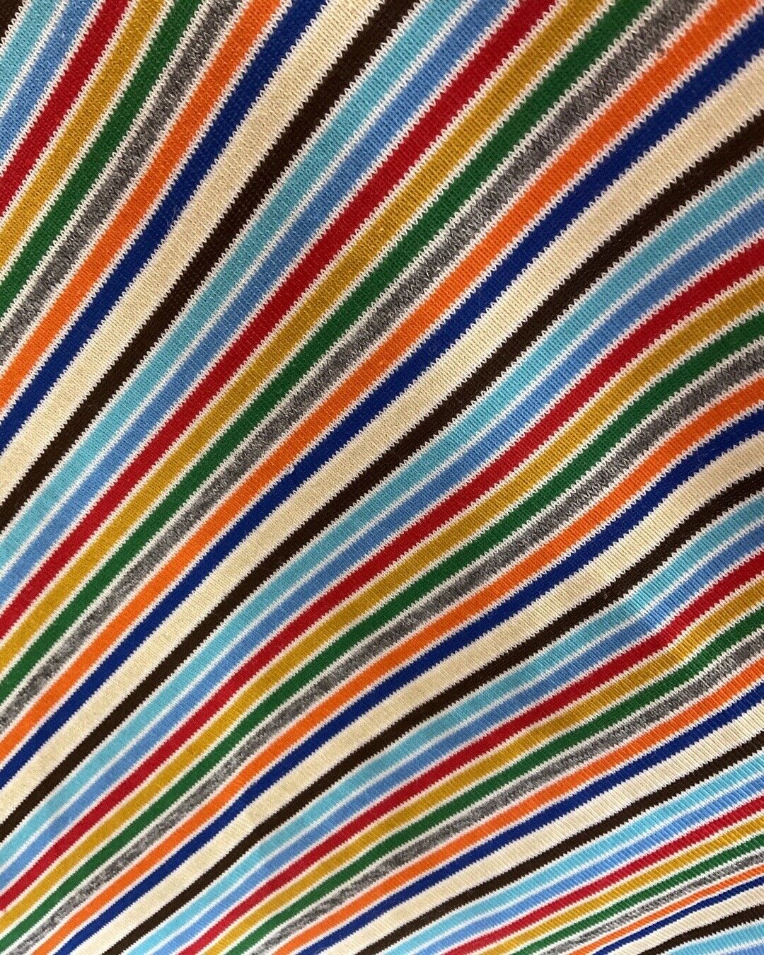VINTAGE 70s BLUE WHITE RED GREEN STRIPED MOD ZIP-UP SHIRT MAXI DRESS 12 14
