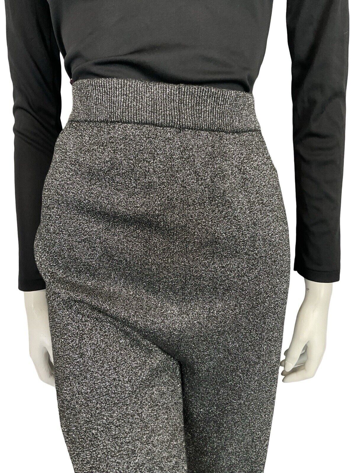 VTG 70S YESSICA DISCO SILVER SPARKLY STUDIO 54 3/4 STRETCHY PANTS TROUSERS 16