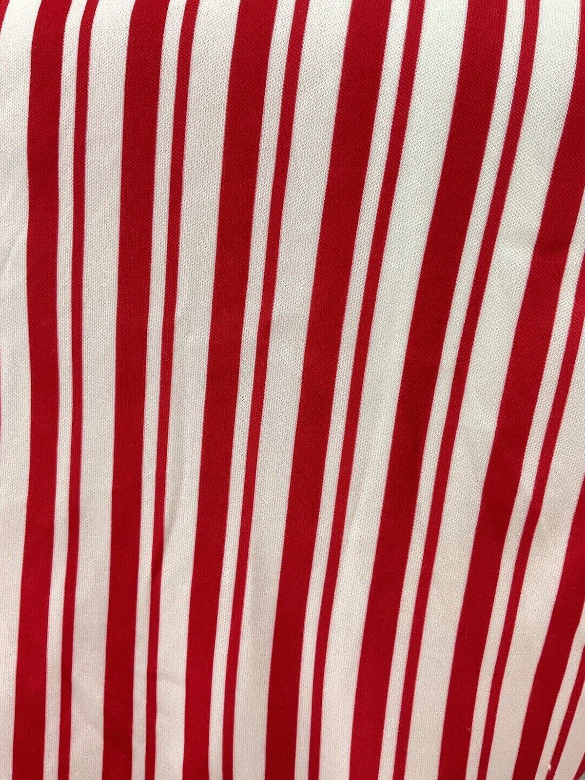 VINTAGE 60s 70s RED WHITE CANDY STRIPED MOD DAGGER SHIRT BLOUSE 12