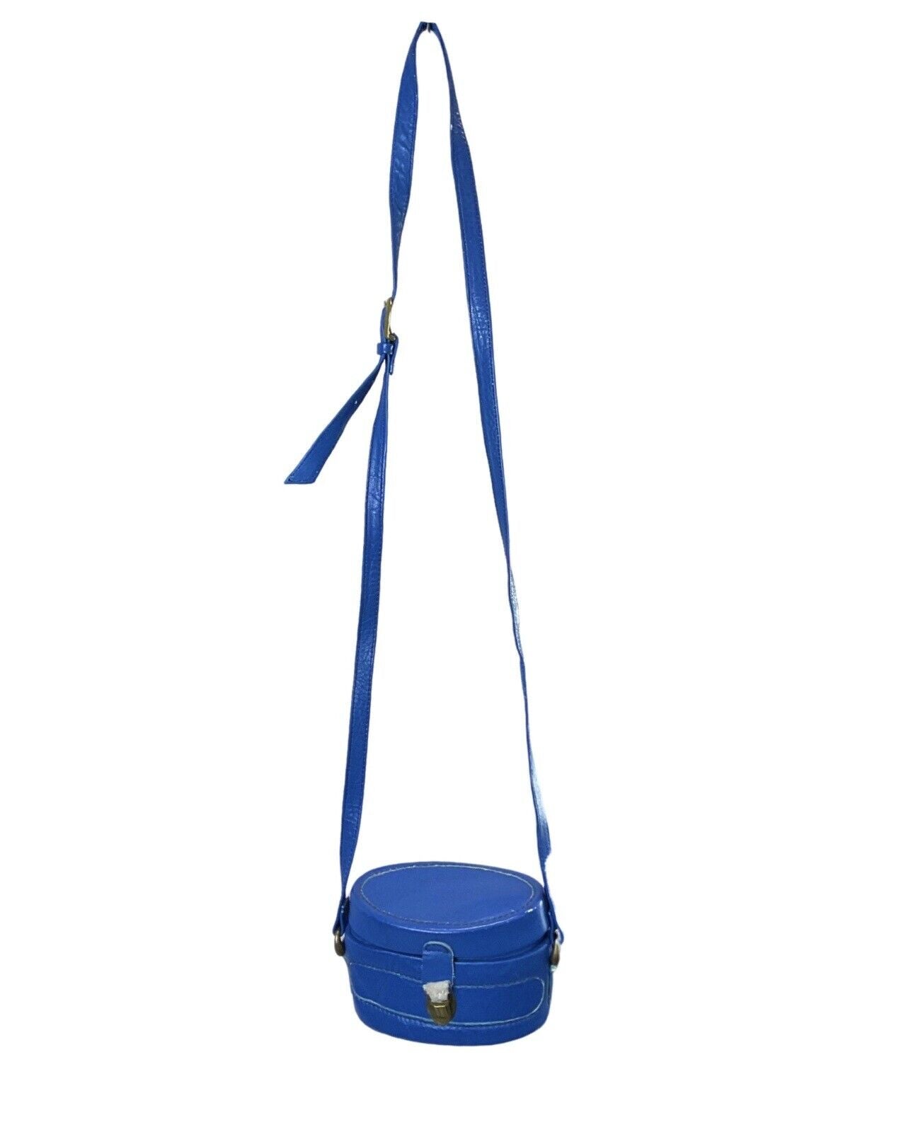 VINTAGE 70s 80s ROYAL BLUE MOD MINI CROSSBODY CAMERA BAG