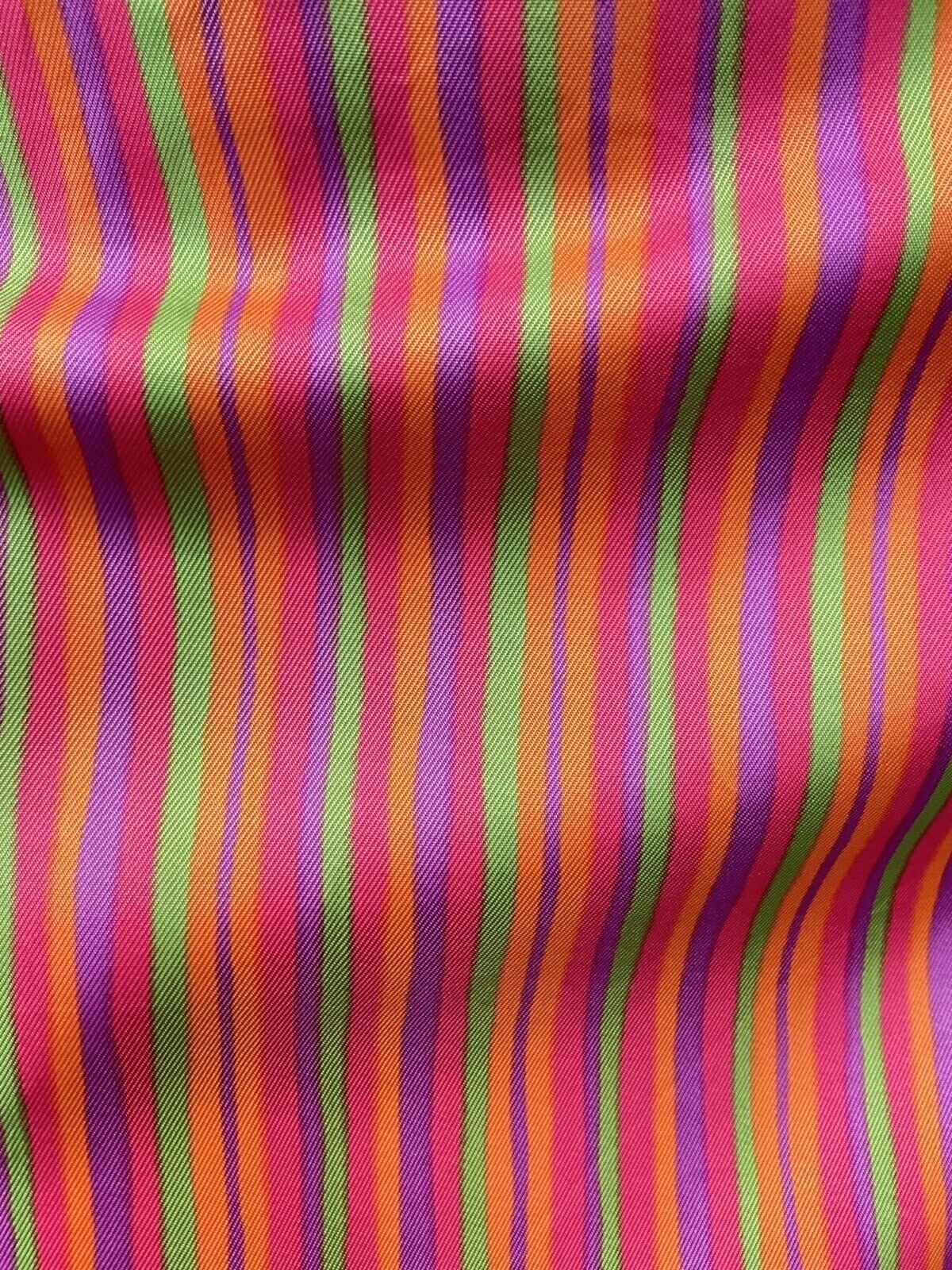 VINTAGE 60s 70s PINK GREEN PURPLE STRIPED SLEEVELESS MOD SHIFT DRESS 10 12