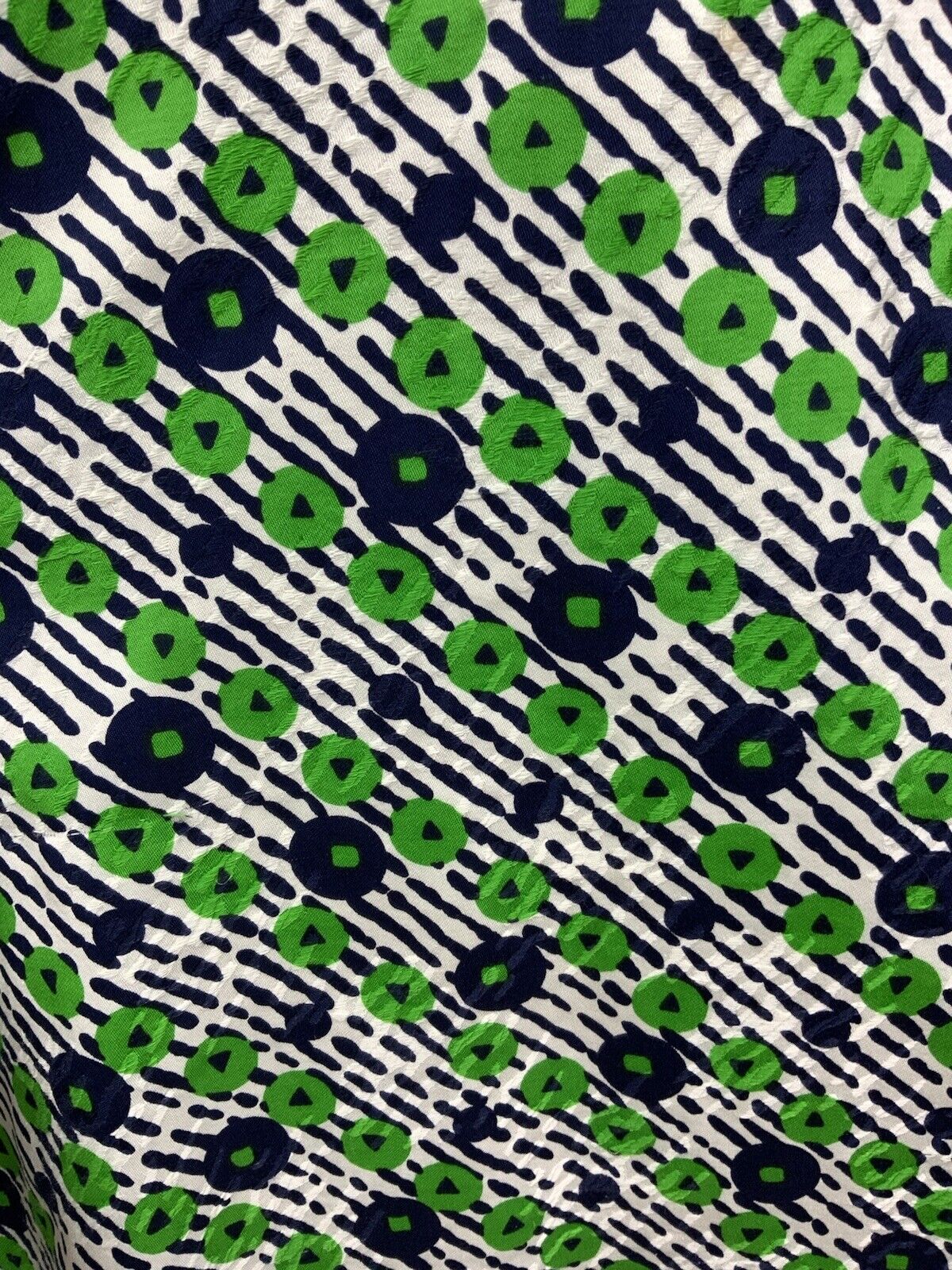 VINTAGE 60s 70s NAVY BLUE GREEN STRIPED FLORAL PLUNGING MOD SHIRT DRESS 12