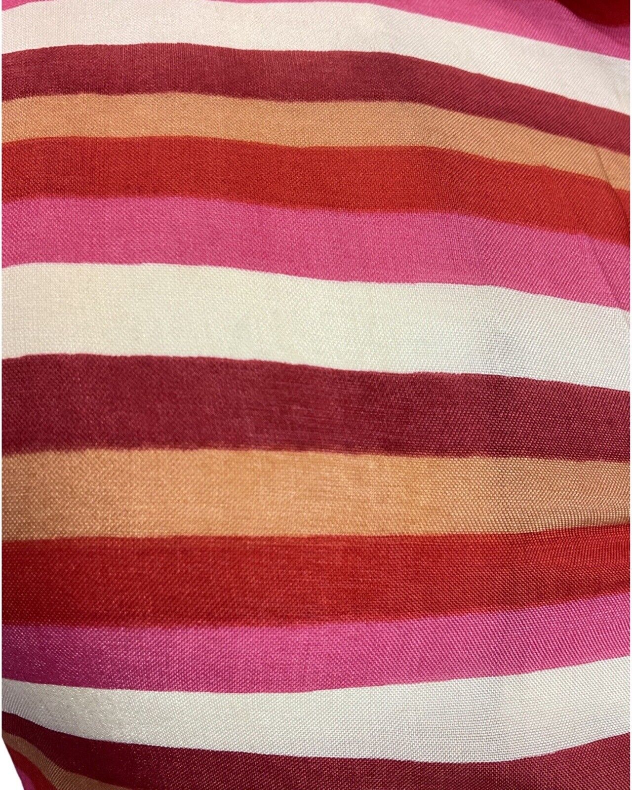 VINTAGE 60s 70s PINK RED GOLD STRIPED MOD DAGGER COLLAR SHIRT 8