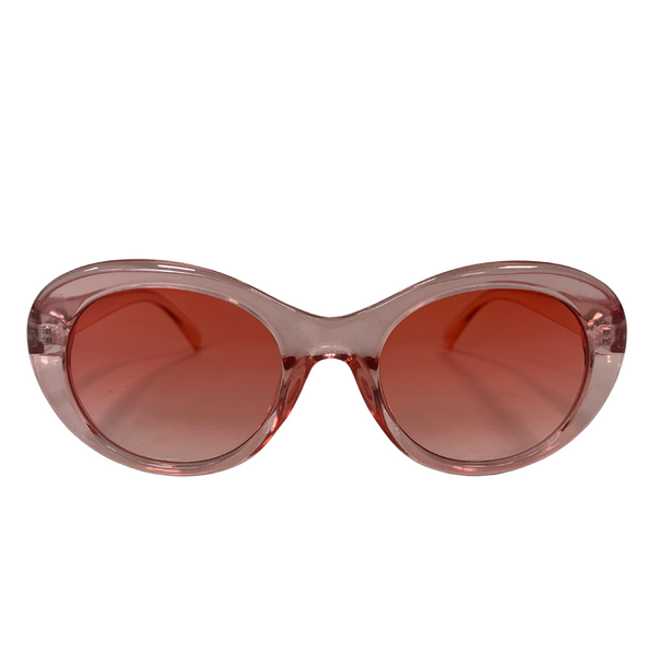 PINK ROUND OVAL VINTAGE STYLE 60s 70s SUNGLASSES
