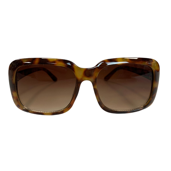 BROWN TORTOISE STYLE SQUARE VINTAGE STYLE 70s SUNGLASSES