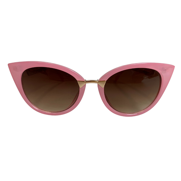 PINK ROUND OVAL CAT EYE VINTAGE STYLE 60s SUNGLASSES