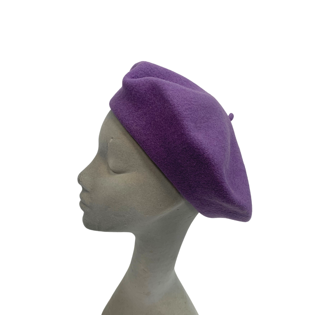 LILAC PURPLE VINTAGE 60s 70s BERET