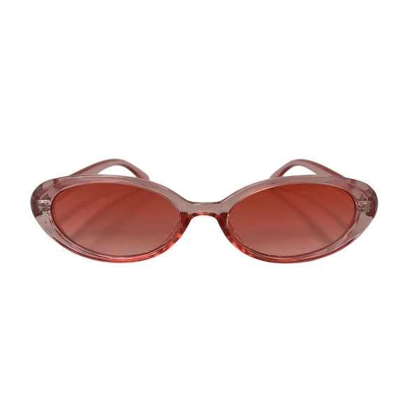 PINK ROUND OVAL VINTAGE STYLE 60s SUNGLASSES