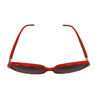 RED OVERSIZED SQUARE VINTAGE STYLE 70s SUNGLASSES