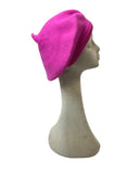 VINTAGE 60s 70s HOT PINK MOD FRENCH WOOL BERET