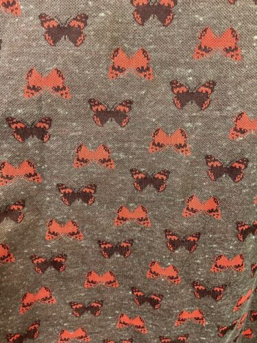 VINTAGE 60s 70s BROWN ORANGE BUTTERFLY PETER PAN COLLAR MOD TENT SWING DRESS 16