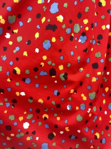 VTG 70s RED BLACK GREEN BLUE SPECKLED DOTTY HALTER SUMMER SUN DRESS 12 14