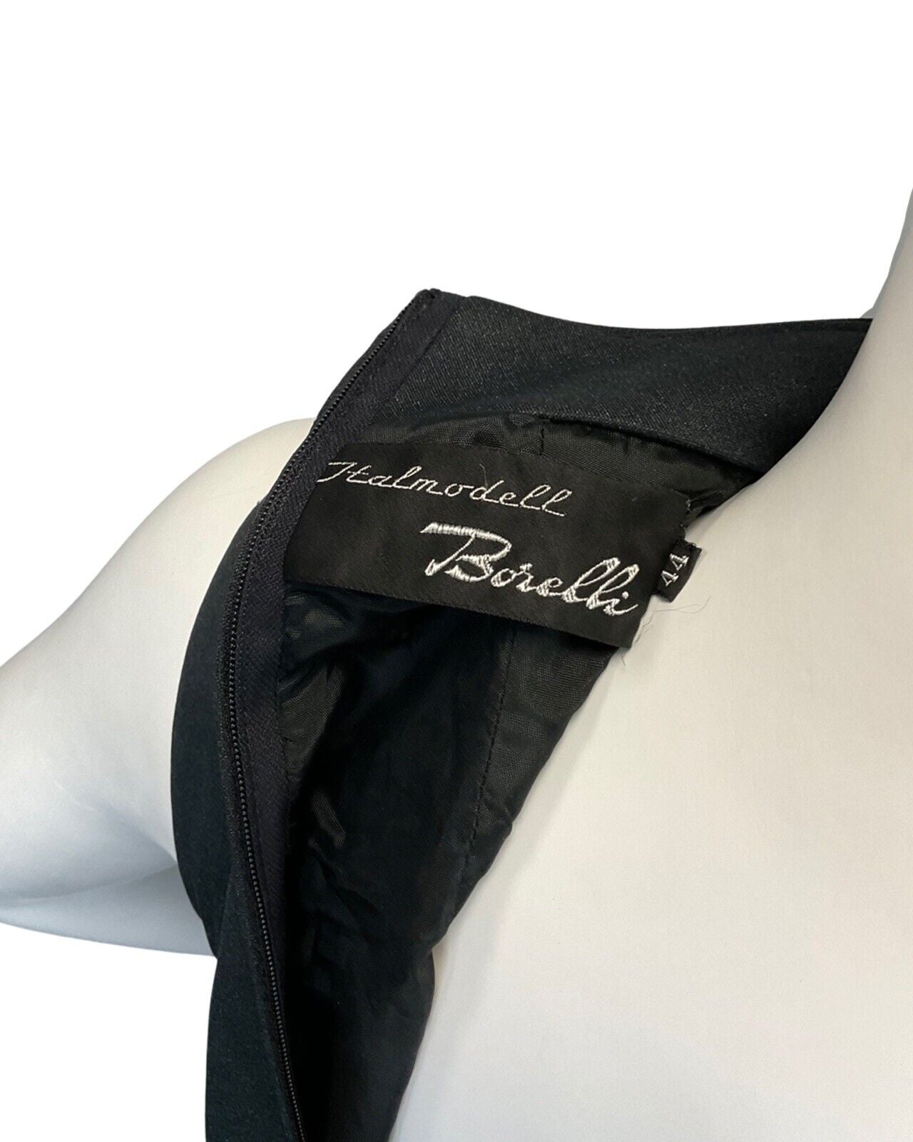 VTG 70s  BLACK ORANGE GREEN FLORAL CHINESE TEAPOT VASE TURTLENECK DRESS 16 18