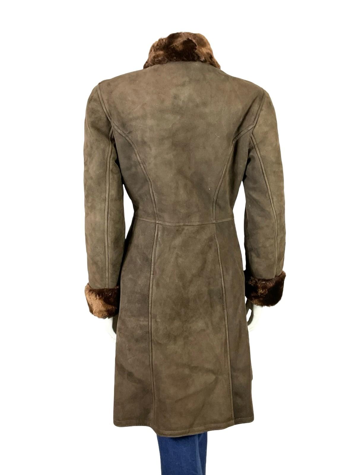 VTG 60S 70S DARK BROWN SUEDE 3 TOGGLE DR ZHIVAGO BOHO PRINCESS COAT 12