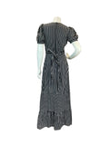 VTG 70S VERA MONT STRIPED COTTON MAXI DRESS 8 10