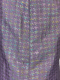 VTG 60S MOD DOGTOOTH IRIDESCENT SPARKLY PURPLE GOLD BLUE PARTY MIDI SKIRT 12 14