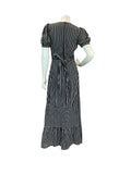 VTG 70S VERA MONT STRIPED COTTON MAXI DRESS 8 10