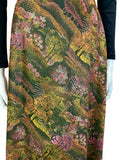 VTG 60S 70S BROWN ORANGE PINK ABSTRACT TREE PRINT MAXI SKIRT SIZE 10