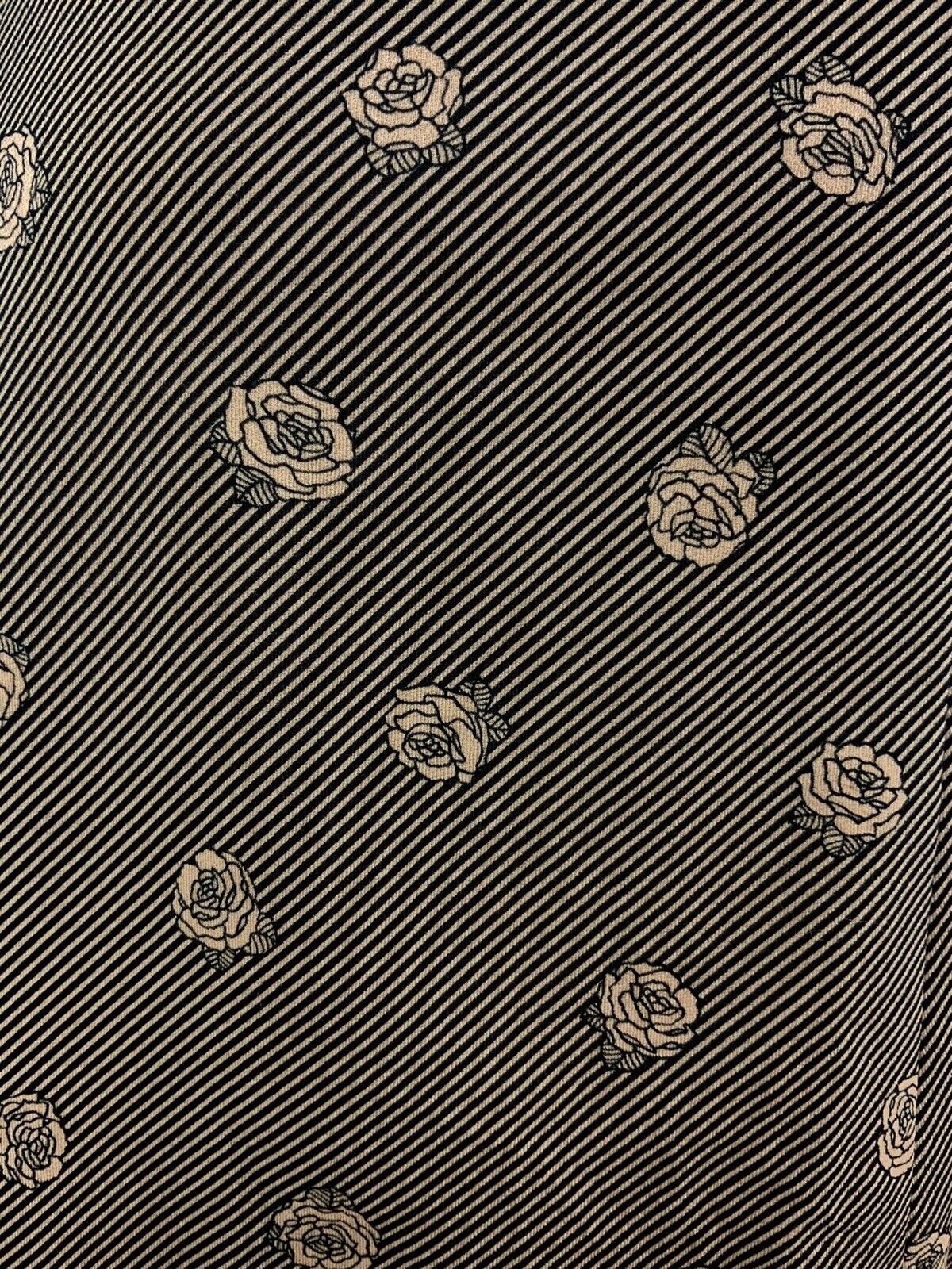 VINTAGE 60s 70s GOLD BLACK STRIPED ROSE FLORAL DAGGER SHIRT DRESS 10 12