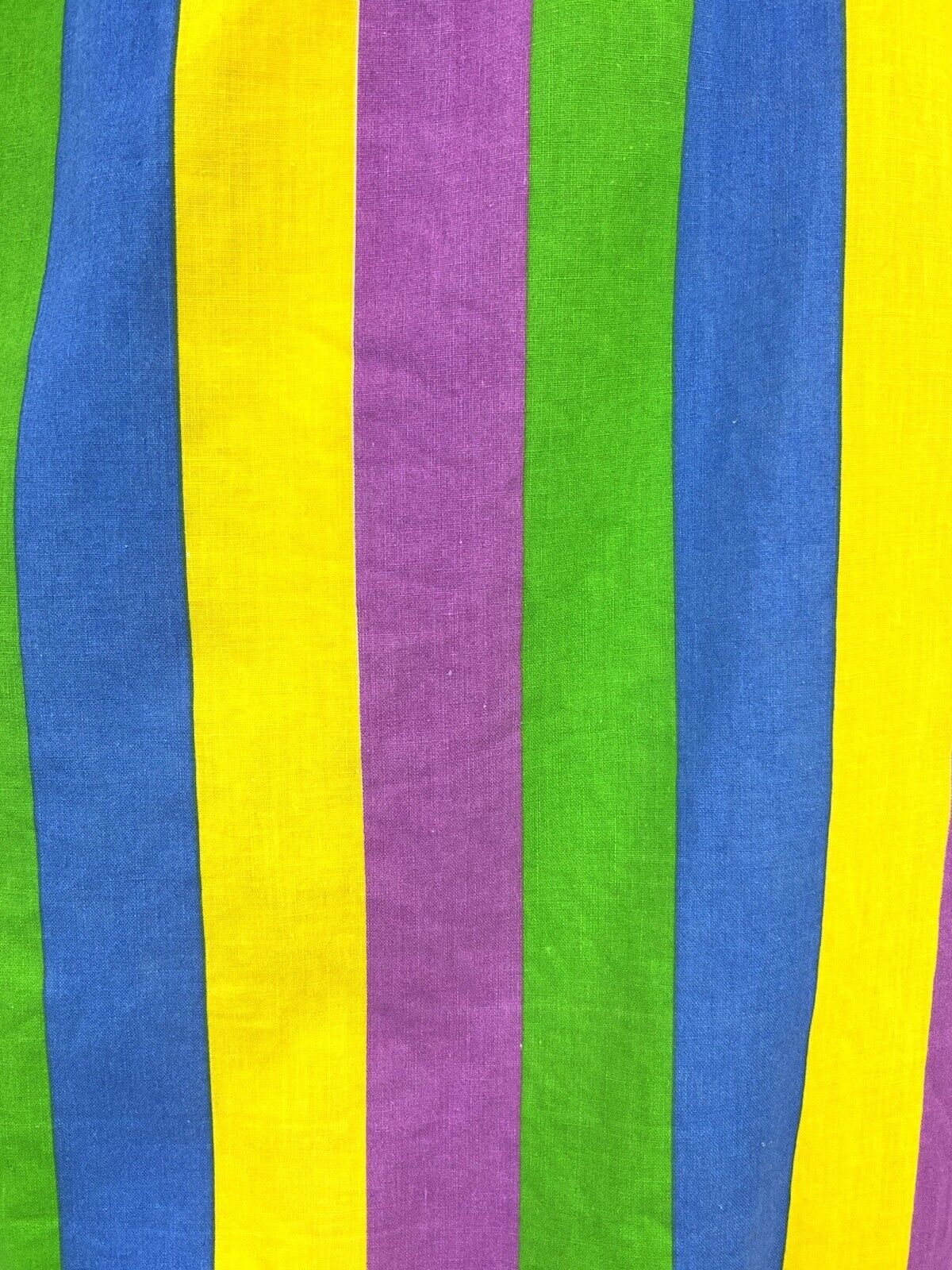 VINTAGE 70s 80s GREEN BLUE YELLOW PURPLE STRIPED STRAPPY SUMMER DRESS 10 12