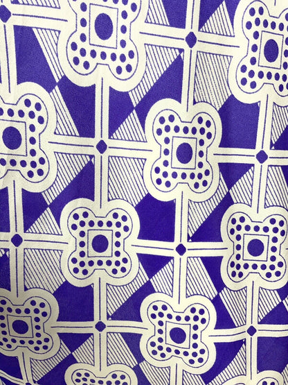 VINTAGE 60s 70s PURPLE WHITE LACE GEOMETRIC CHECKED MOD SWING DRESS 10 12