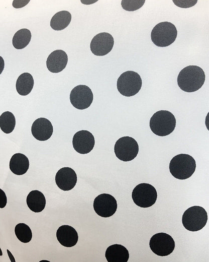 VINTAGE 60s 70s WHITE BLACK RED POLKA-DOT SPOTTED DAGGER SHIRT DRESS 14 16