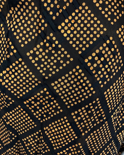 VINTAGE 60s 90s BLACK ORANGE DOTTY GRID CHECKED DAGGER COLLAR MOD SHIRT DRESS 10