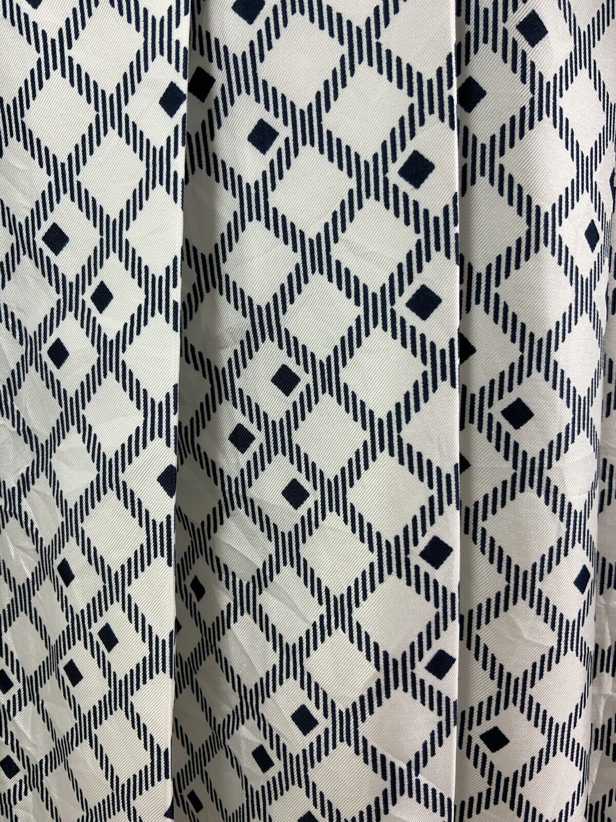 VINTAGE 60s 70s WHITE BLUE NAUTICAL STRIPED CHECKED DAGGER COLLAR SHIRT DRESS 10