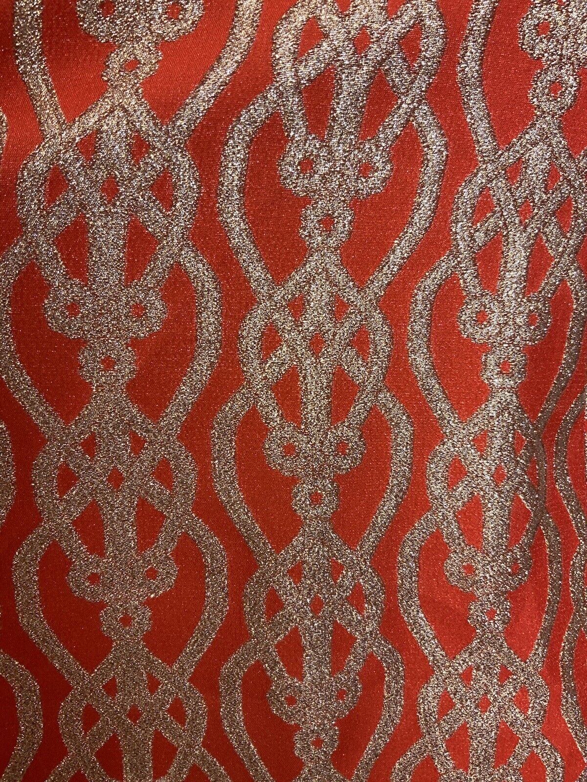 VINTAGE 60s 70s ORANGE GOLD PSYCHEDELIC TRELLIS DISCO STUDIO 54 HALTER DRESS 8