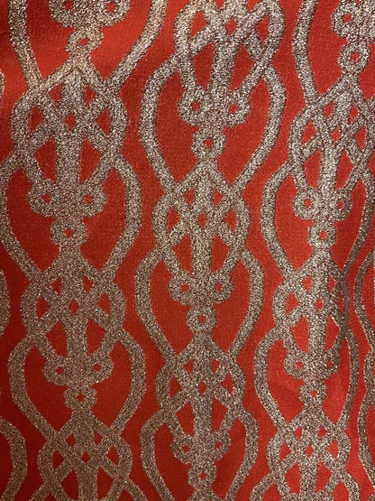 VINTAGE 60s 70s ORANGE GOLD PSYCHEDELIC TRELLIS DISCO STUDIO 54 HALTER DRESS 8