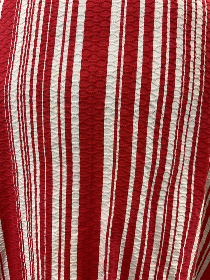 VINTAGE 60s 70s RED WHITE CANDY STRIPED SWEETHEART SLEEVELESS MOD SUN DRESS 8 10