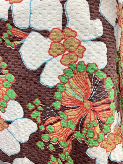 VINTAGE 60s 70s BROWN GREEN PURPLE PSYCHEDELIC DAISY DOTTY MOD DRESS 10 12