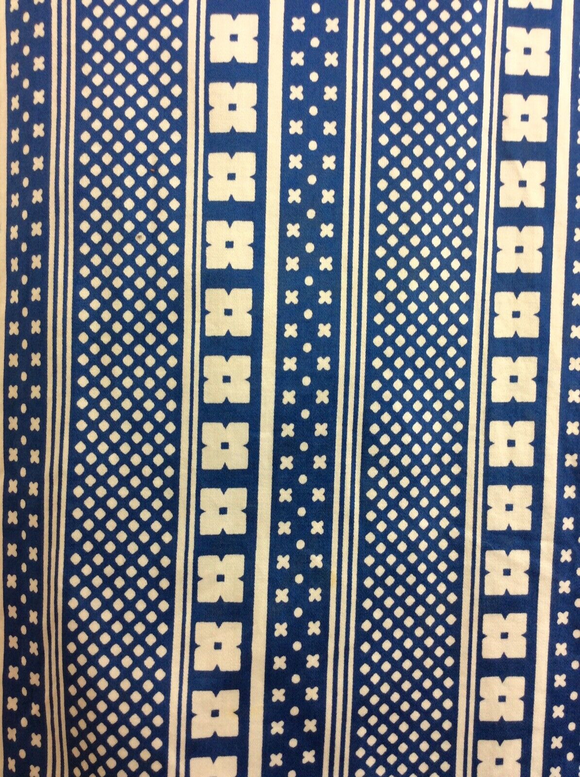 VTG 60S 70S BLUE WHITE DAISY FLOWER GEOMETRIC SHIRT DRESS 10