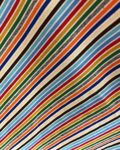 VINTAGE 70s BLUE WHITE RED GREEN STRIPED MOD ZIP-UP SHIRT MAXI DRESS 12 14